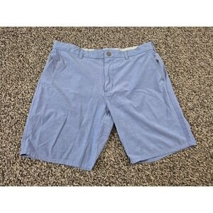 Johnnie O Shorts Mens 34‎ Calcutta Prepformance Golf Casual Stretch Blue Khaki